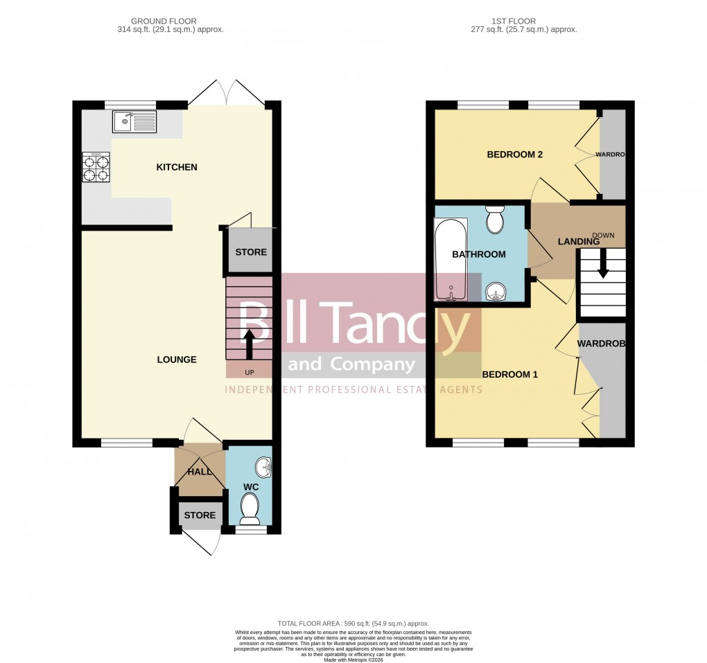 Floorplan for Morley Road, Burntwood, Staffordshire