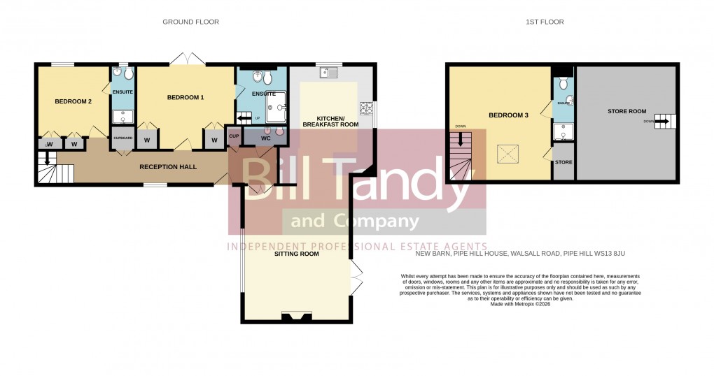 Floorplan for Pipe Hill, Lichfield, Staffordshire