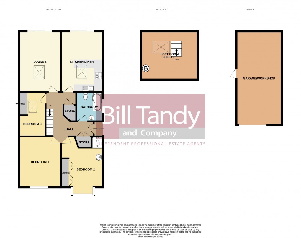Floorplan for Thorpe Street, Burntwood, Staffordshire