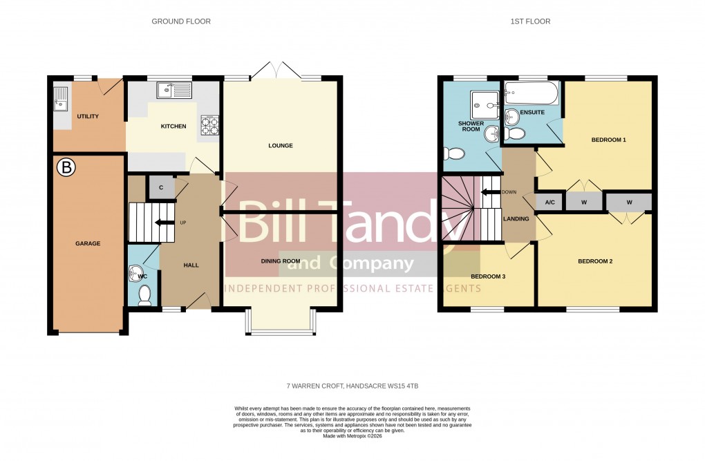 Floorplan for Handsacre, Rugeley, Staffordshire